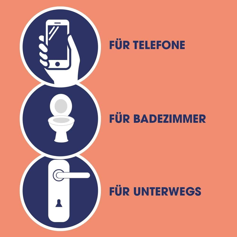 Sagrotan Desinfektionstücher – praktische Reisegröße für die schnelle hygienische Reinigung unterwegs – 1 x 15 Feuchttücher einzeln verpackt – Bild 5