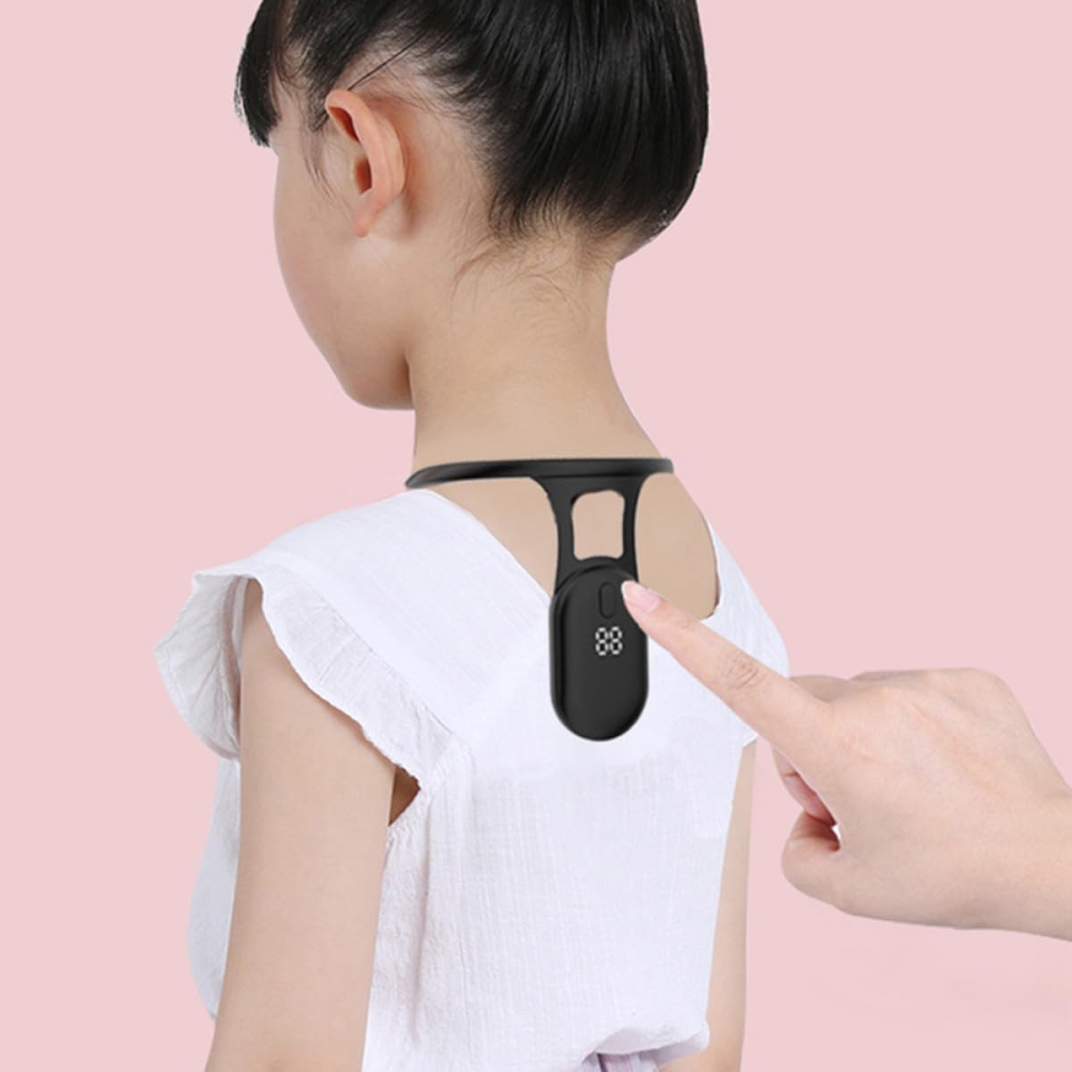 Angoily Ergonomischer Haltungstrainer mit Vibrationen und LCD-Sensor, praktischer Haltungskorrektor für Schüler zur Unterstützung einer gesunden Sitzhaltung im Büro und in der Schule – Bild 4