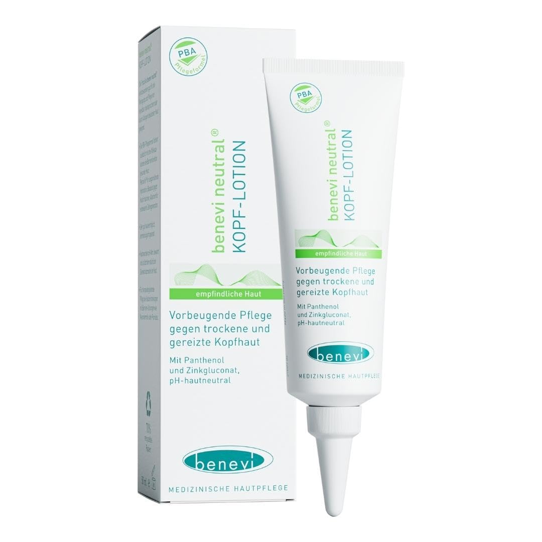 benevi Neutral Head Lotion 50 ml – Feuchtigkeitscreme für trockene, juckende, schuppige, gerötete Kopfhaut