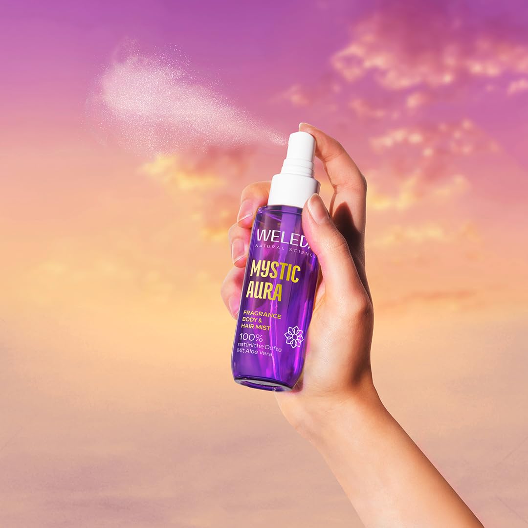 WELEDA Fragrance Body & Hair Mist Mystic Aura – Naturkosmetik Körperspray/Körperspray mit Orangen-, Orchideen-, Patchouli- & Amber-Duft, erfrischt Haut & Haare (vegan, 95 ml) – Bild 5