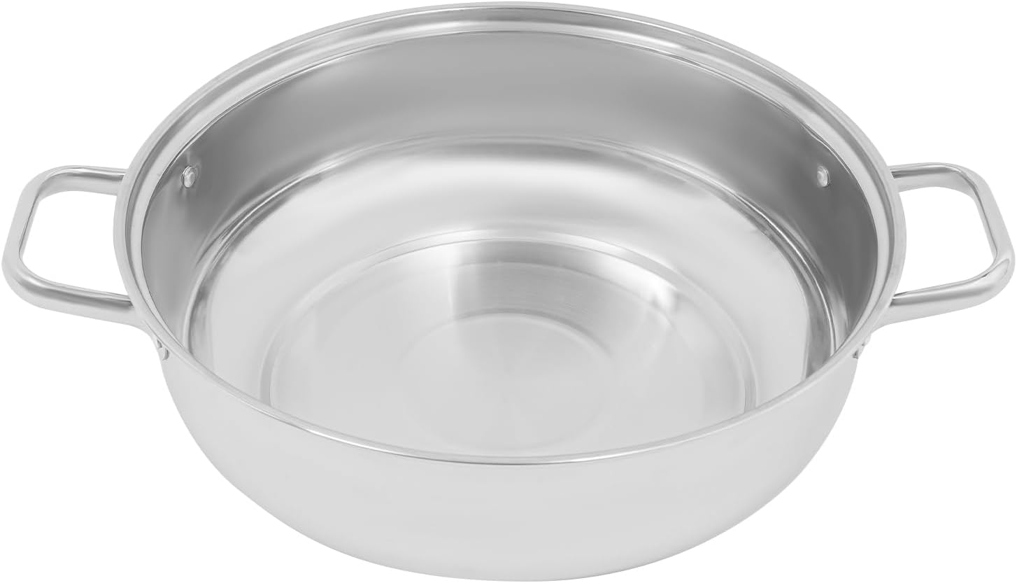 5-lagiger Dampfgarer aus Edelstahl mit Glasabdeckung, 32 cm Dampfgarer, Dampfgarer, Schongarer, Induktionskochtopf zum gleichzeitigen Dämpfen von Suppe, Nudeln, Fisch, geeignet für die Küche aller Herdarten – Bild 5