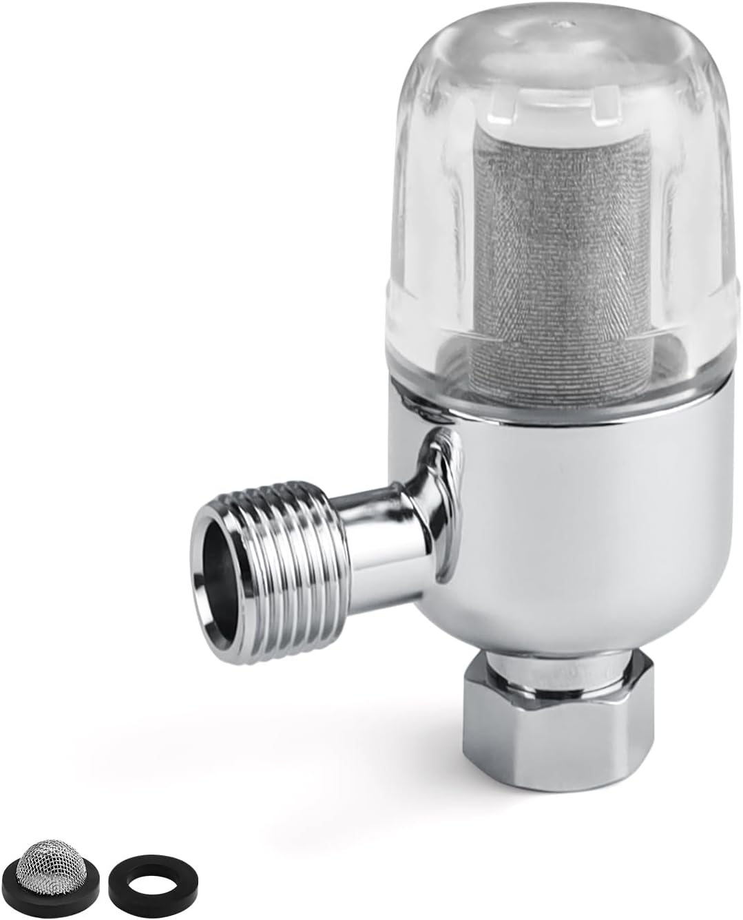 Wasserfilter Dusche, JANDH Wassersystem-Vorfilter, wiederverwendbarer Filter, mit 1/2 Zoll Innen- und Außengewinde, filtert effektiv Verunreinigungen im Wasser, geeignet für Warmwasserbereiter