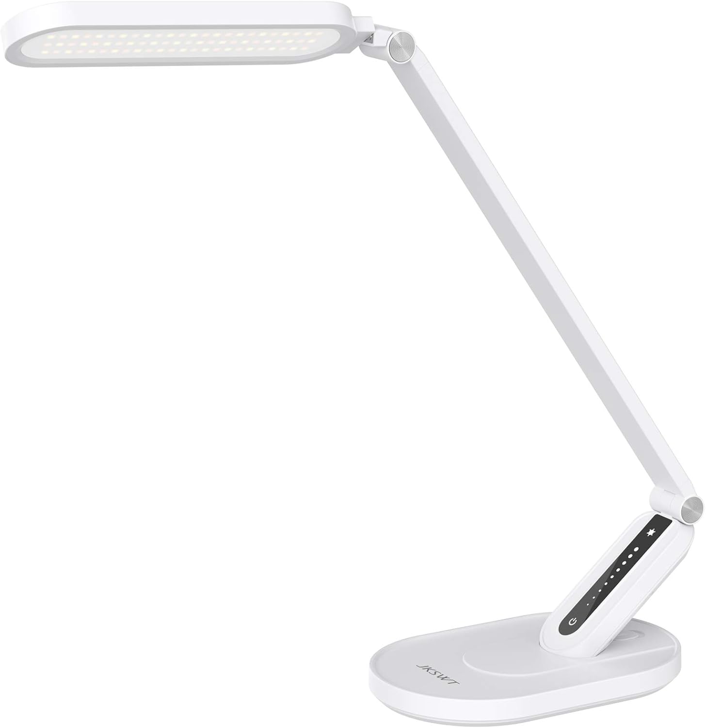 JKSWT Schreibtischlampe, für die Augenpflege, dimmbare Tischlampe mit 5 Farbmodi, 72 LEDs mit USB-Ladeanschluss, Touch-Steuerung und Speicherfunktion, Bürolampe – Bild 4