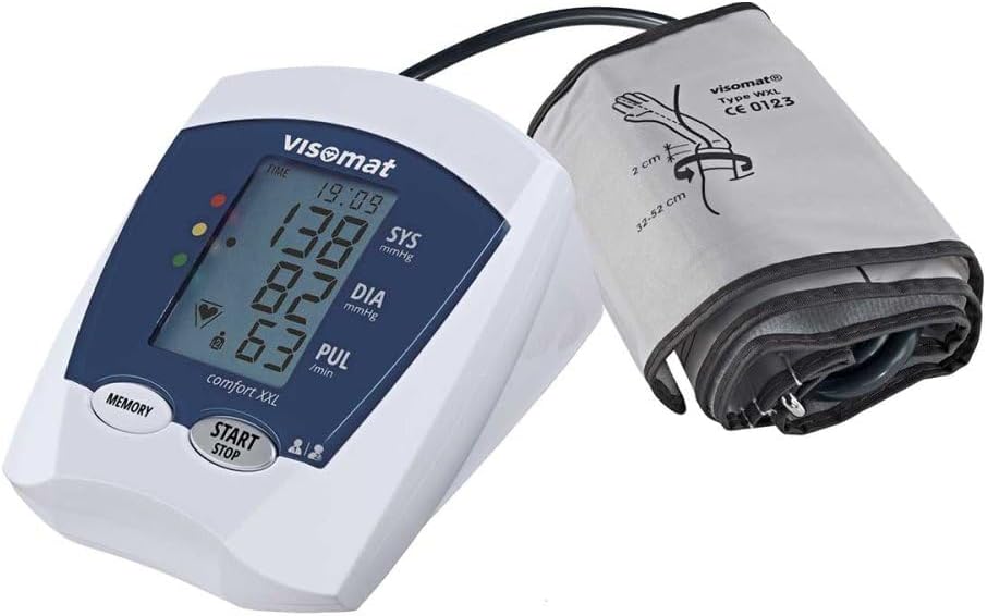 Visomat 24076 Comfort Xxl Blutdruckmessgerät Oberarm große Manschette bis 52 cm Armumfang 800 g – Bild 2