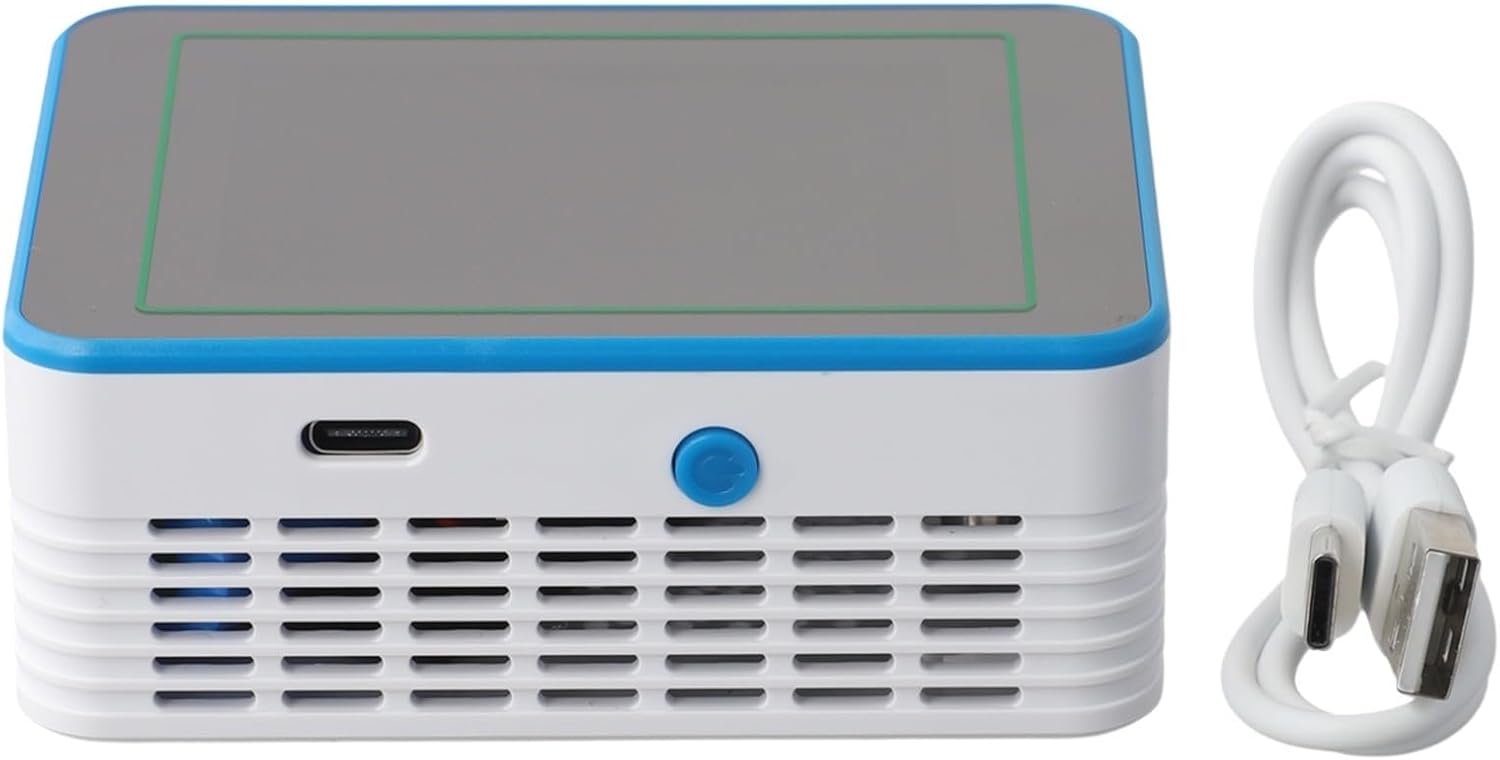 5-in-1 Luftqualitätsmonitor TVOC Temperatur Luftfeuchtigkeit, 7,1 cm (2,8 Zoll) TFT-Display, wiederaufladbarer Gasdetektor für den Innenraum mit App-Steuerung (weiß) – Bild 5