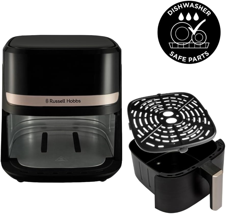 Russell Hobbs SatisFry 27610-56 Heißluftfritteuse L, 4,3 l, Rapid AirFryer (sehr kleines Gehäuse, sehr leise, 9 Programme), spülmaschinenfest, Fritteuse ohne Öl, Touchscreen, Grillen, Backen, Braten usw – Bild 12