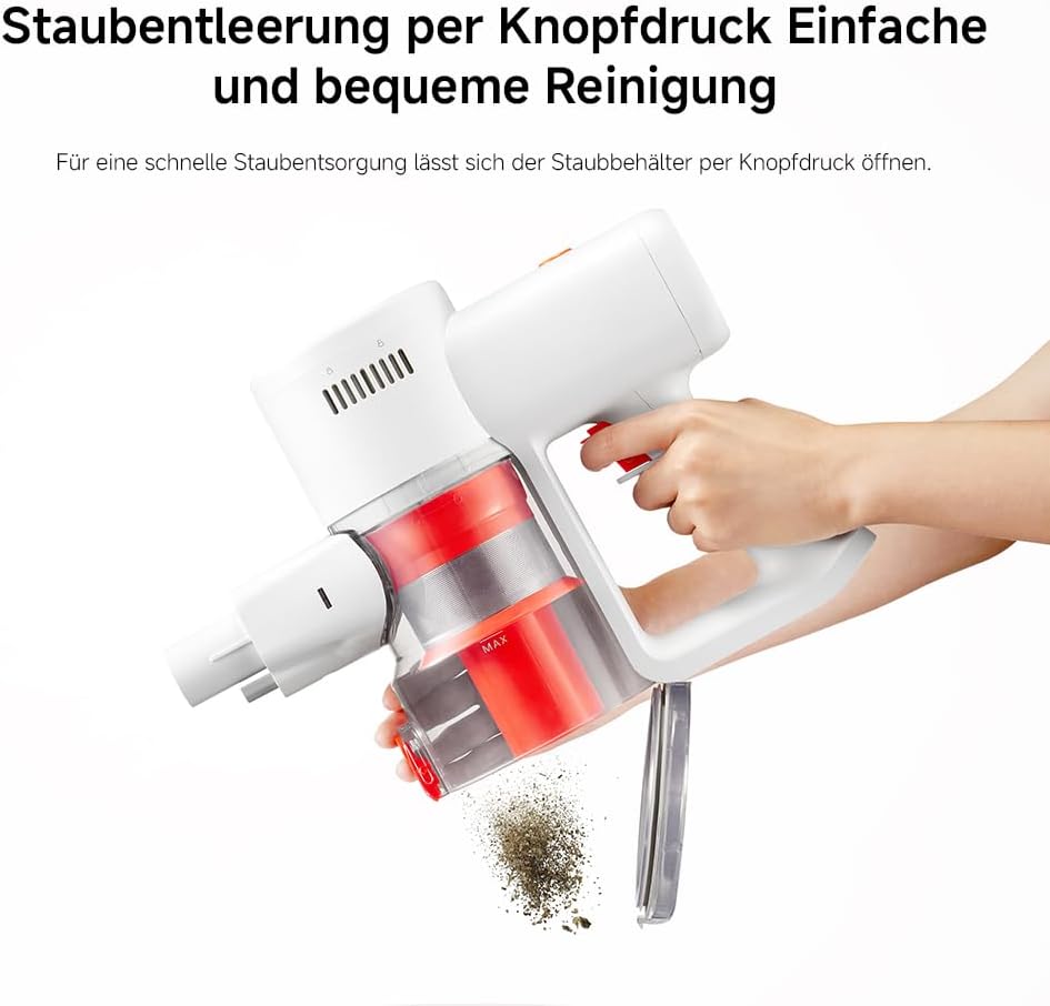 XIAOMI G20 Lite Akku-Staubsauger, 18.000 Pa Saugleistung, 40 Min. Laufzeit, Weißlicht-Stauberkennung, 2-in-1-Bürstenaufsatz, Ein-Knopf-Staubablass, für Sofarisse und Computertastaturreinigung – Bild 7