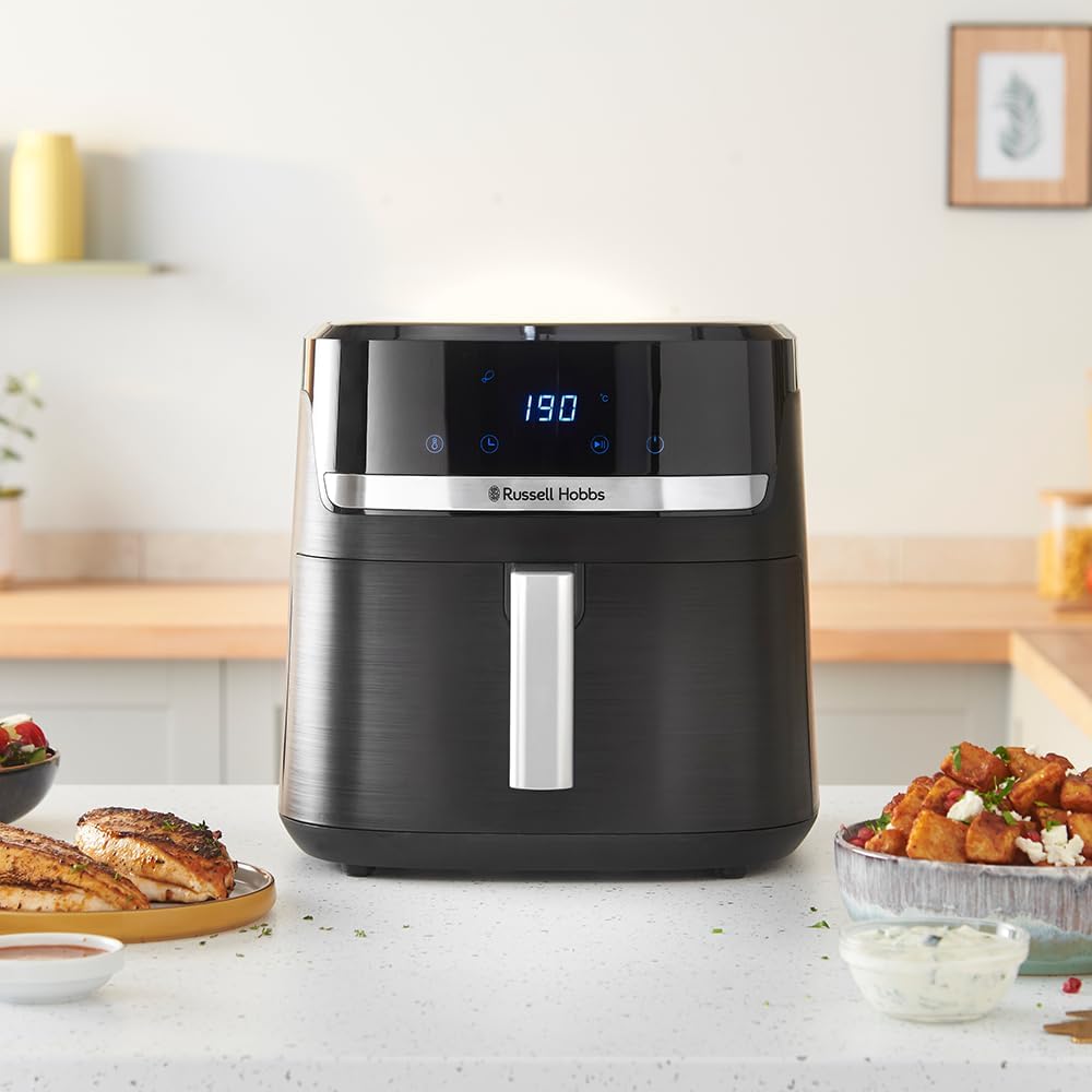 Russell Hobbs SatisFry 27632-56 Heißluftfritteuse XXL, 8,3 l, kompaktes Gehäuse, sehr leise, Pizza-Durchmesser 26 cm (9 Programme, spülmaschinenfest, Fritteuse ohne Öl, Touchscreen, Grillen, Backen) – Bild 7