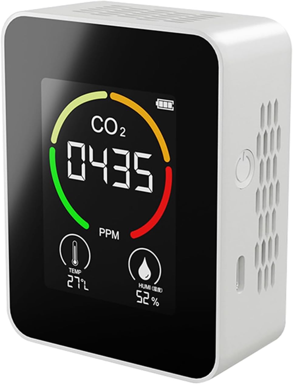 Luftqualitätsmonitor, LCD-Großbild-Radondetektor, Raumluftqualitätsmonitor mit intuitivem Farbcodierungssystem für Gewächshäuser, landwirtschaftliche Produktion – Bild 7