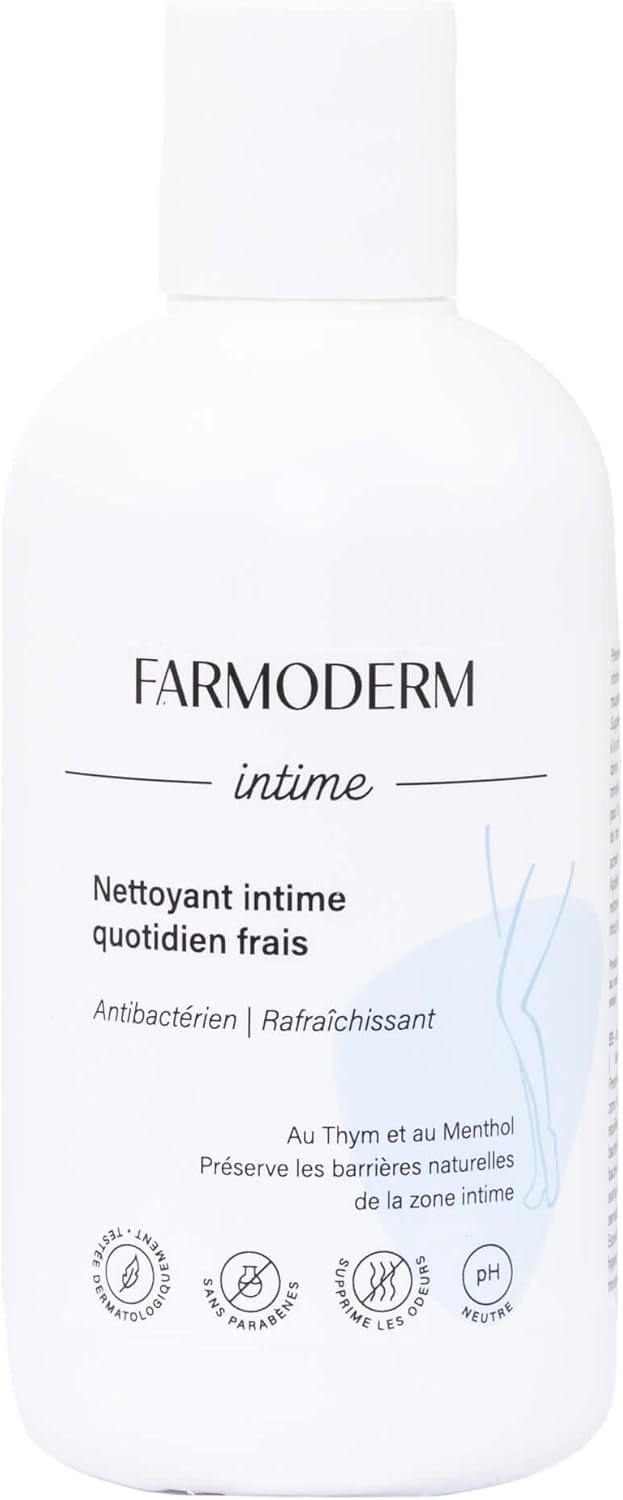 Farmoderm Antibakterielle Intimwaschlotion für Frische, pH-neutrale Intimseife für einen aktiven Lebensstil, natürliche, antibakterielle und erfrischende Intimreinigung für Frauen, 300 ml