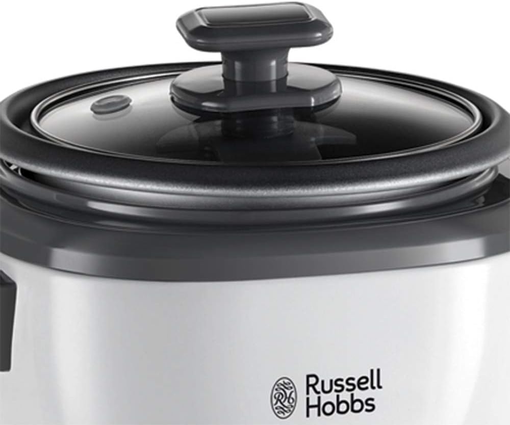 Russell Hobbs Reiskocher klein 0,8l (inkl. Dampfgareinsatz, Warmhaltefunktion, antihaftbeschichteter Kochtopf, Reislöffel & Messbecher) Schongarer für Gemüse & Fisch 27030-56 – Bild 6