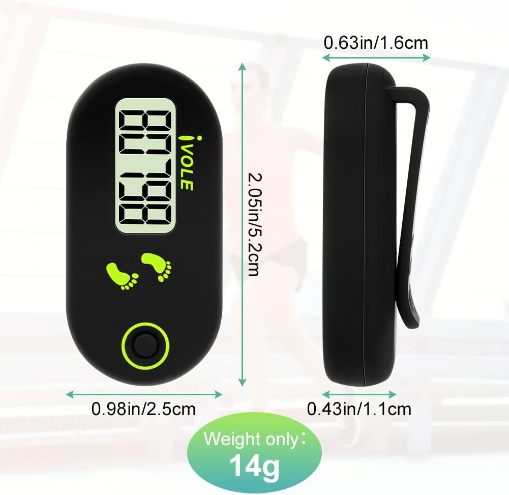Flintronic Mini-Schrittzähler – 3D-Schrittzähler mit Clip-Lanyard, perfekt zum Gehen, Laufen, Sport und für Senioren – Bild 2