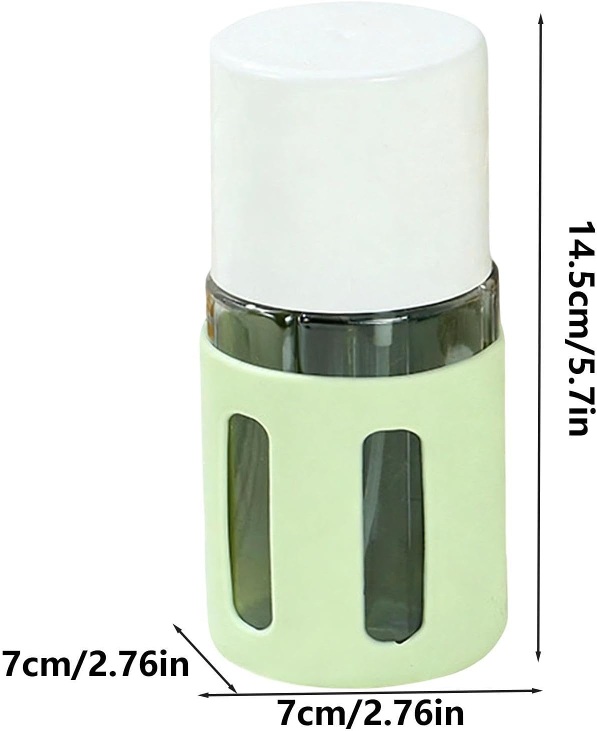 Flaschen für Toilettenartikel, 4-in-1-Vakuum-Spender mit Zerstäuber, nachfüllbare Flaschen für persönliche Hygieneprodukte, für Camping, Outdoor, Reisen, Urlaub, Hotel, Damen, Cham – Bild 5