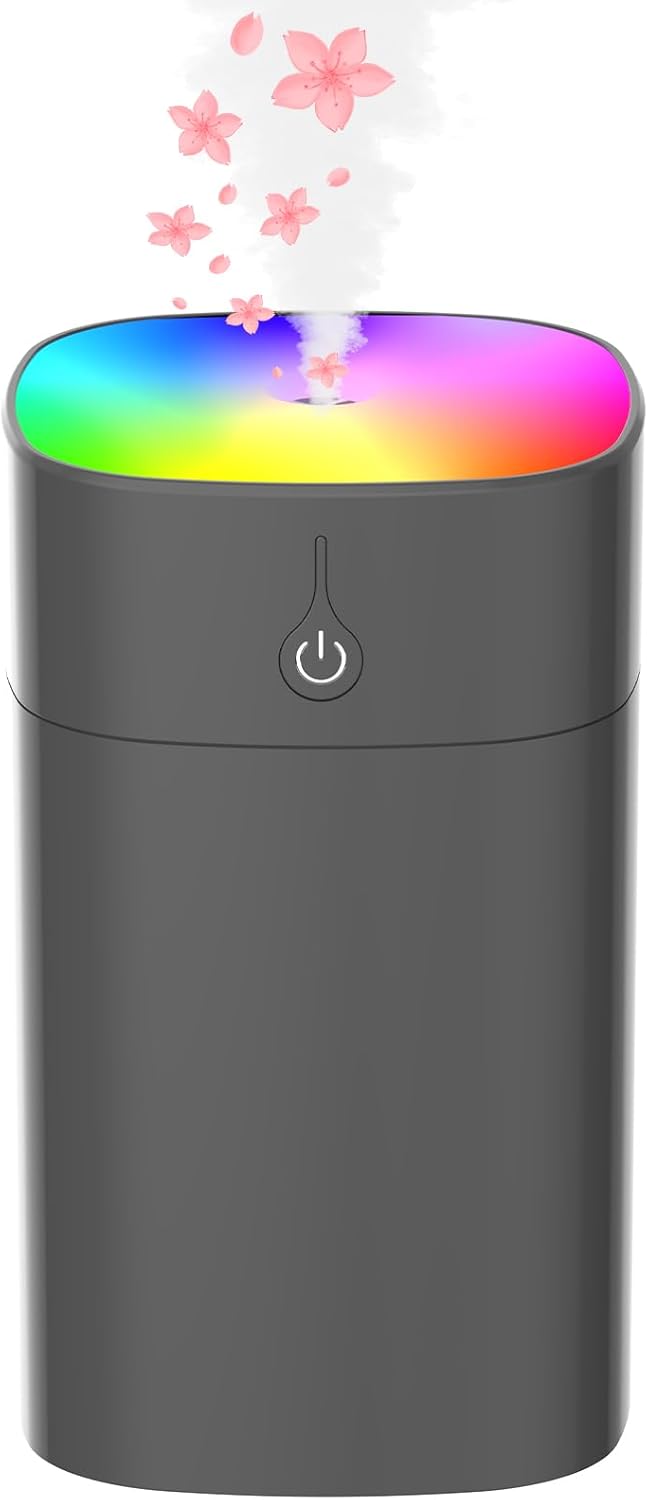 Tragbarer Mini-Luftbefeuchter für Schlafzimmer, Aroma-Diffusor für Zuhause, persönlicher Tisch-Luftbefeuchter für Pflanzen, Raumduft-Aroma-Diffusor, 2 Modi, Nachtlicht, automatische Abschaltung