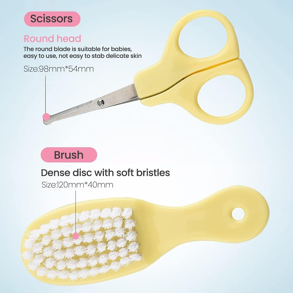 10-teiliges Babypflege-Set für Mutter und Kind, Sicherheitsschere, Haarbürste, Kamm, Nagelschneider, Körper, Nasenreiniger, Gesundheitsset – Bild 4