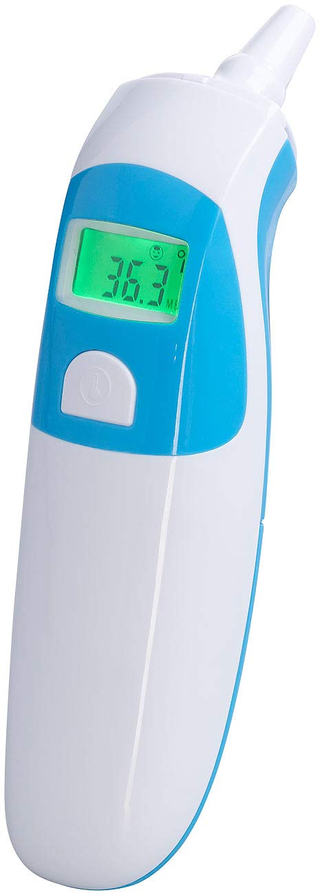 newgen medicals Fieberthermometer: Medizinisches 3-in-1-Infrarot-Thermometer für Ohr, Stirn und Luft (Fieberthermometer Stirn, Infrarot, Baby Kinder) – Bild 4