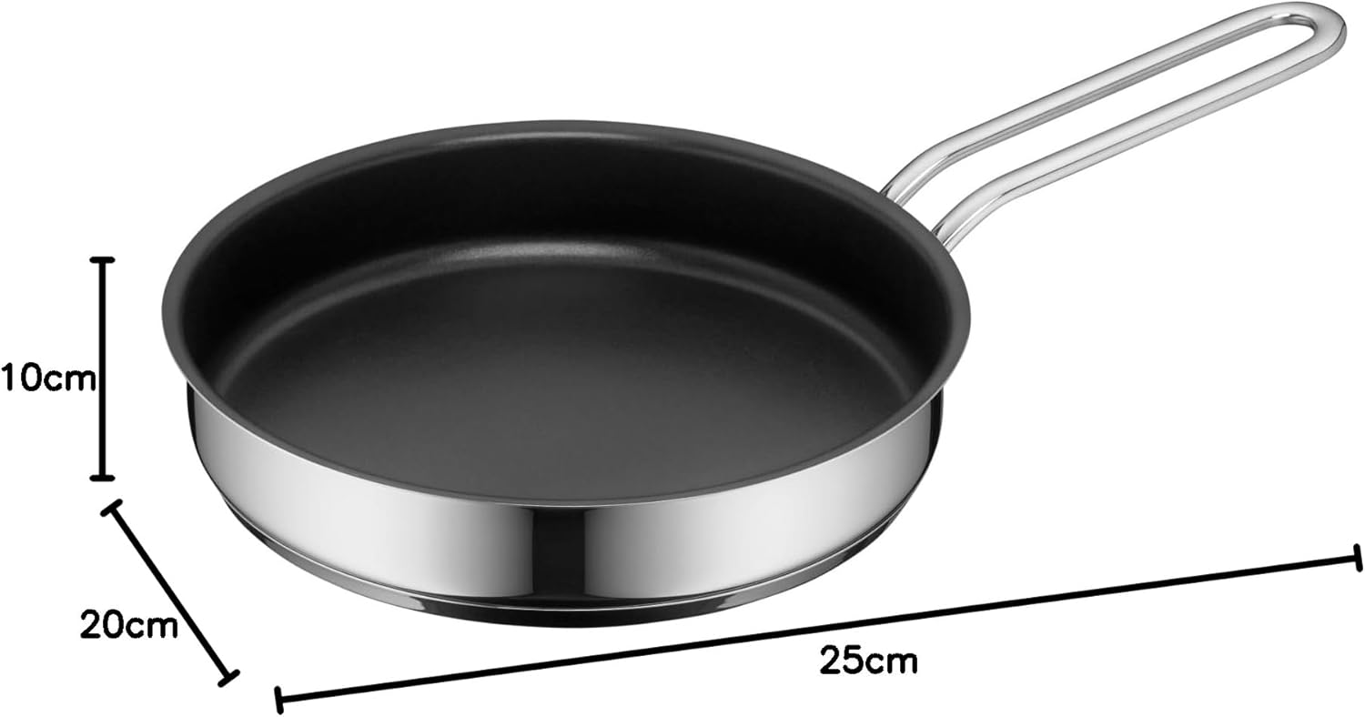 WMF Mini-Bratpfanne beschichtet klein 18 cm, Cromargan Edelstahl poliert, Induktion, stapelbar, ideal für kleine Portionen oder Single-Haushalte – Bild 8