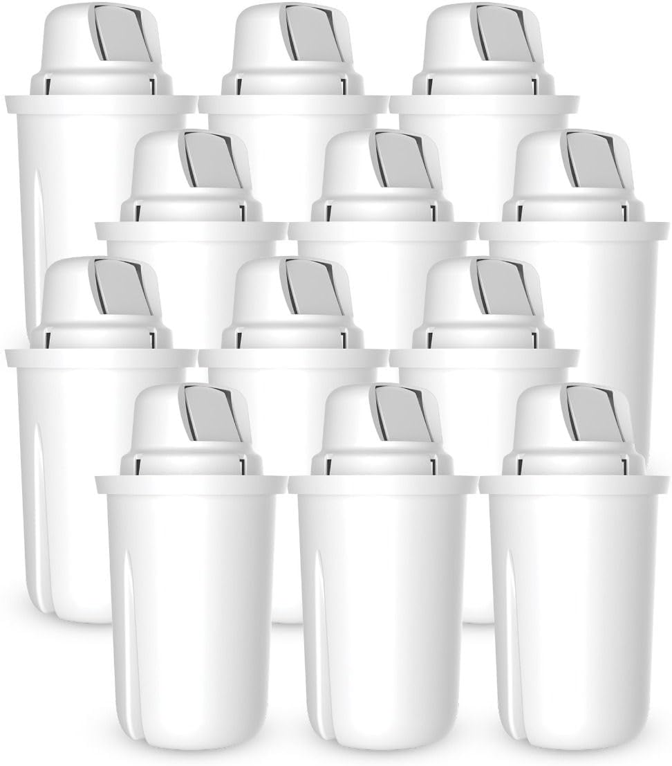 Dafi Classic-Filterkartuschen, 12 Stück – kompatibel mit klassischen Wasserfiltern und Krügen – BPA-freier Wasserfilter, reduziert Wasserhärte und Chlor, nachhaltige Alternative zu Flaschenwasser