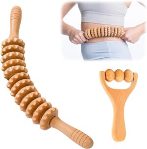 mizikuu 2 Stück Holz Massagerolle,...