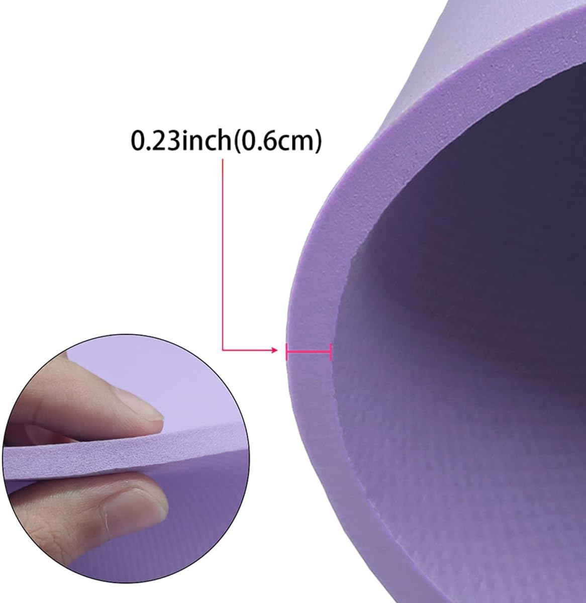 Faltbare Reise-Yogamatte, 6 mm, rutschfeste, leichte EVA-Übungs-Pilates-Fußmatte für Yoga, Pilates, Heimtraining und Bodenübungen, 173 x 61 cm – Bild 2