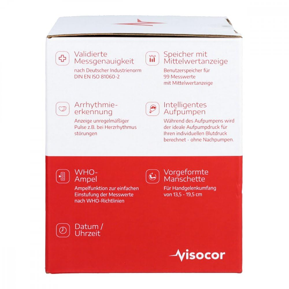 Visocor 22060 Hm60 Blutdruckmessgerät Handgelenk, einfache, präzise und sichere Blutdruckmessung, 1 Stück – Bild 3
