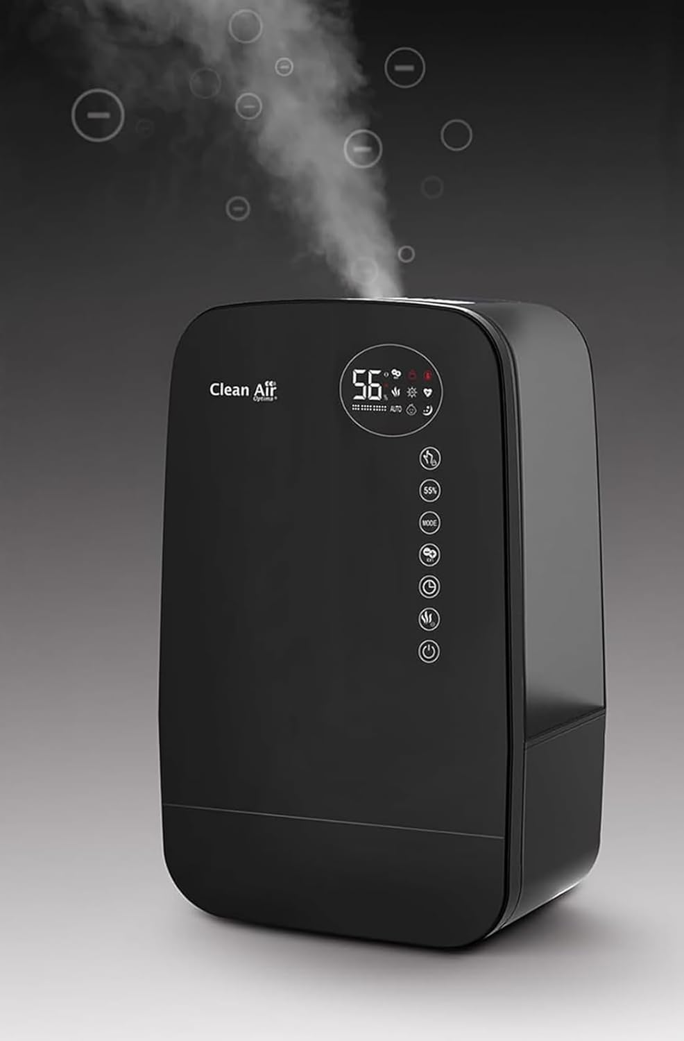 Clean Air Optima CA-607B Smart Luftbefeuchter mit Ionisator und Aromatherapie – Befeuchtungsleistung max. 480 ml/h – Wassertankinhalt 5,5 Liter – Geeignet für Räume bis 65 m²/160 m³ (Schwarz) – Bild 5