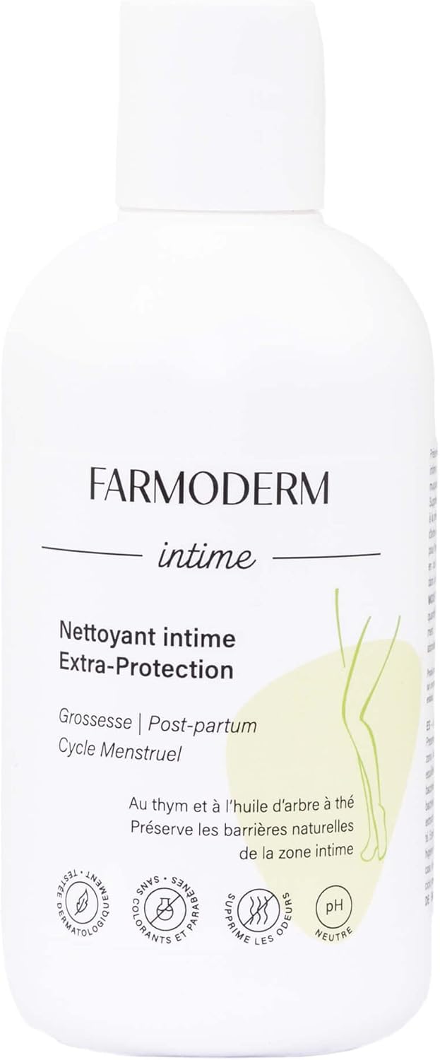 Farmoderm Daily Intimate Wash Lotion für empfindliche Haut – erfrischendes, abschwellendes und antibakterielles Damenwaschmittel für Frauen während der Schwangerschaft, nach der Geburt und der Menstruation