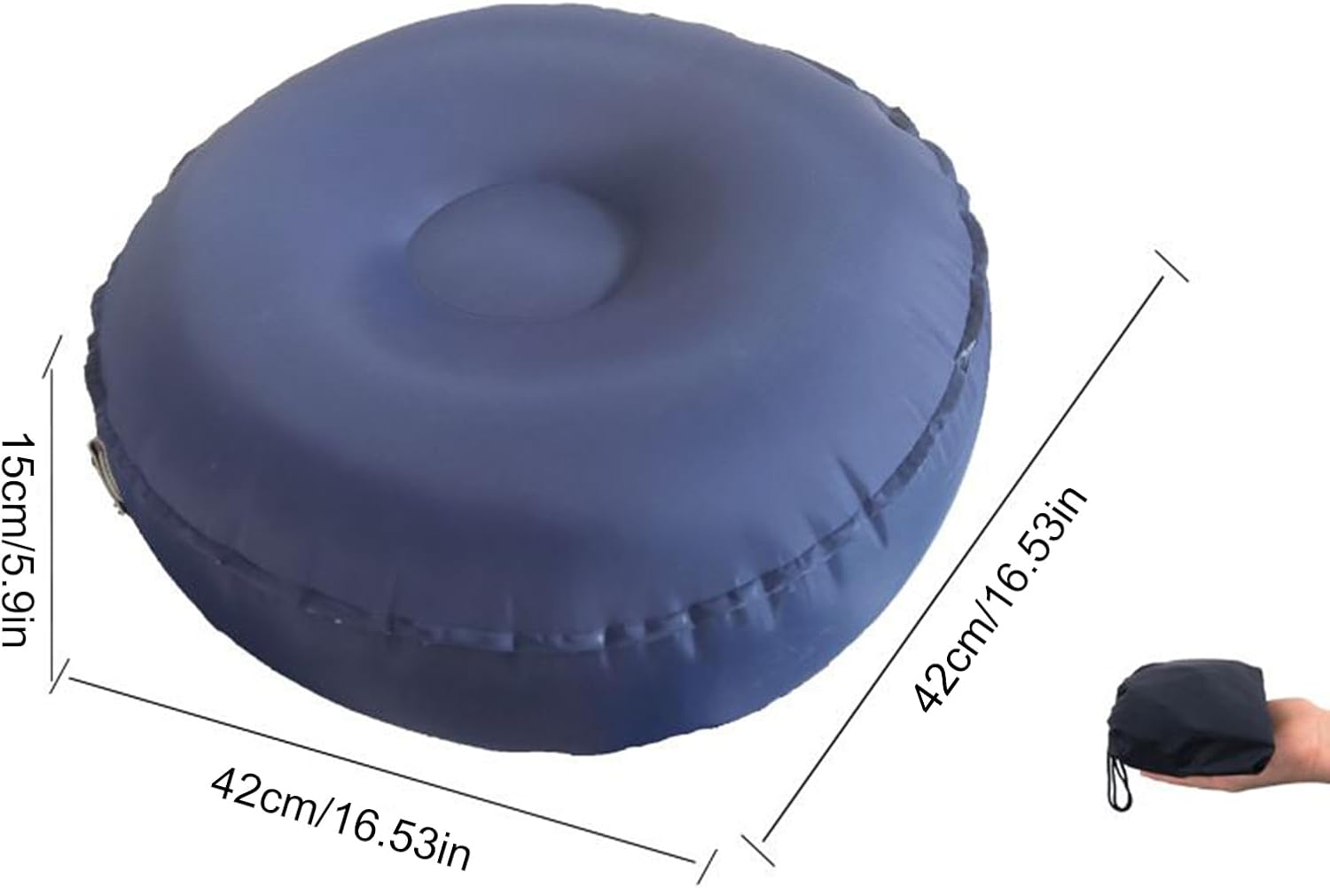 Meditationskissen – Aufblasbares Meditationskissen zum Sitzen auf dem Boden | Klappbares Sitzkissen für Zen-Gebet, Pilates, Zuhause, Garten, Outdoor, Herren und Damen – Bild 5
