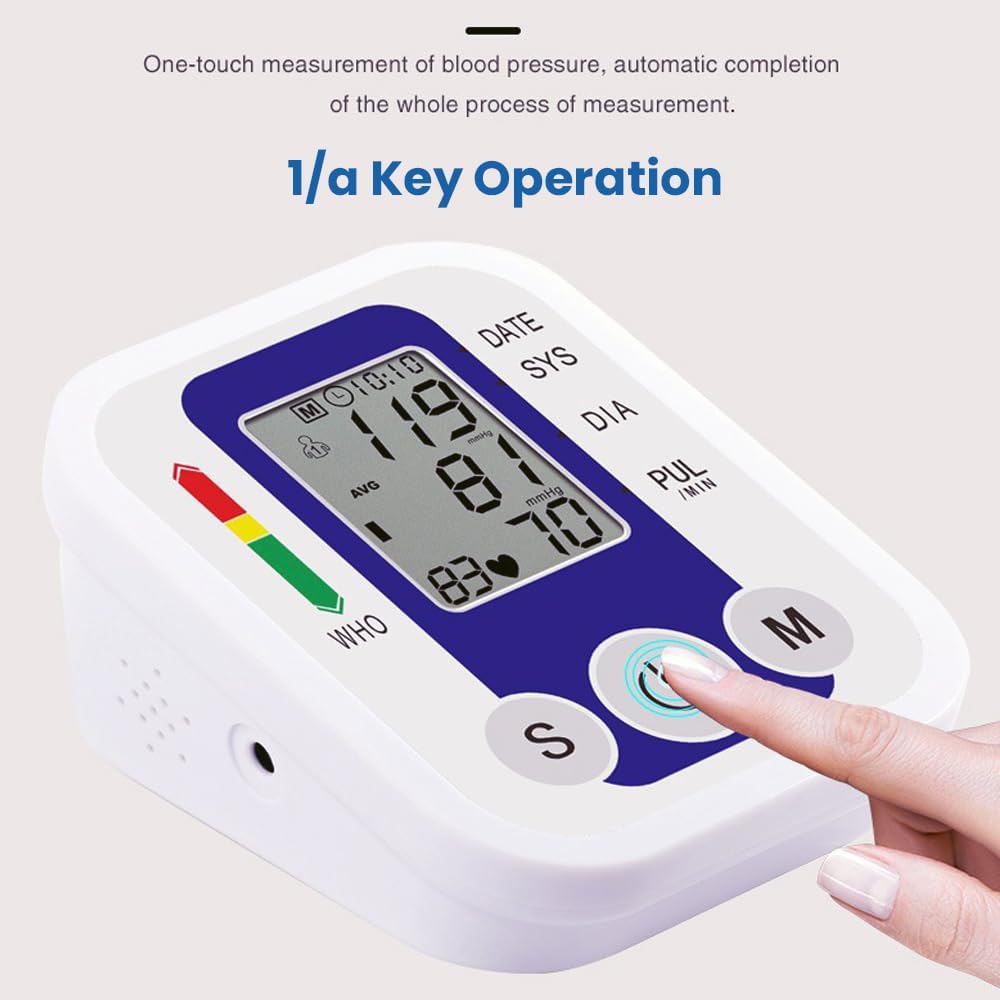 Oberarm-Blutdruckmessgerät – Digital & USB-Aufladung mit großer Manschette (22–32 cm) | Arrhythmieerkennung + 2x99 Speicher für 2 Benutzer | Ideal für den Heimgebrauch – Bild 5