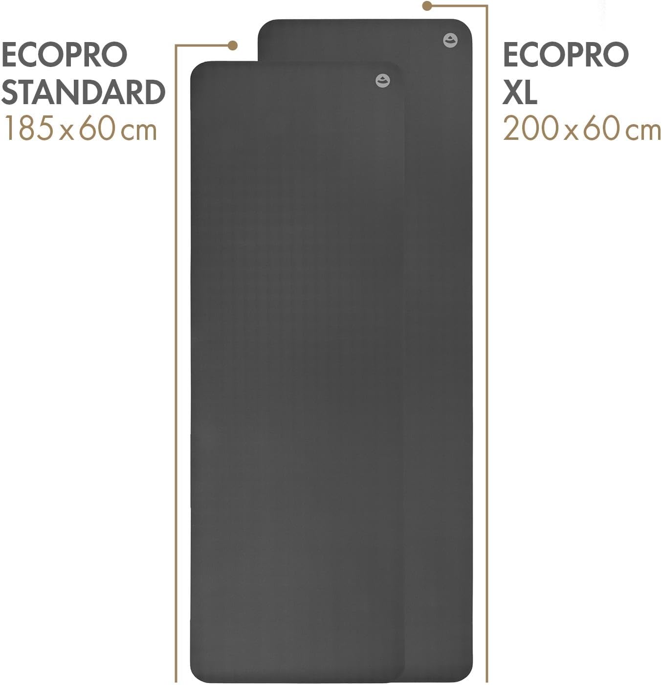 Bodhi Yogamatte Eco Pro XL, 100 % Naturkautschuk, extra lang, extrem rutschfest, ökologisch, professionelle Matte für Yoga & Pilates, ideal für dynamisches Yoga, 200 x 60 x 0,4 cm – Bild 6