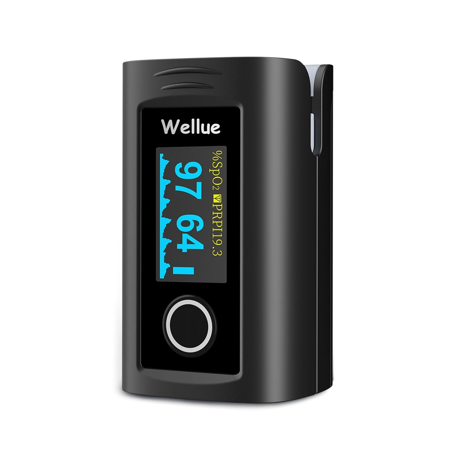 ViATOM Pulsoximeter, Sauerstoffsättigungsmessgerät, Finger mit Alarm, Blutsauerstoffmessgerät, Finger für Sp-O2 und Herzfrequenzmesser, Tragetasche und Umhängeband