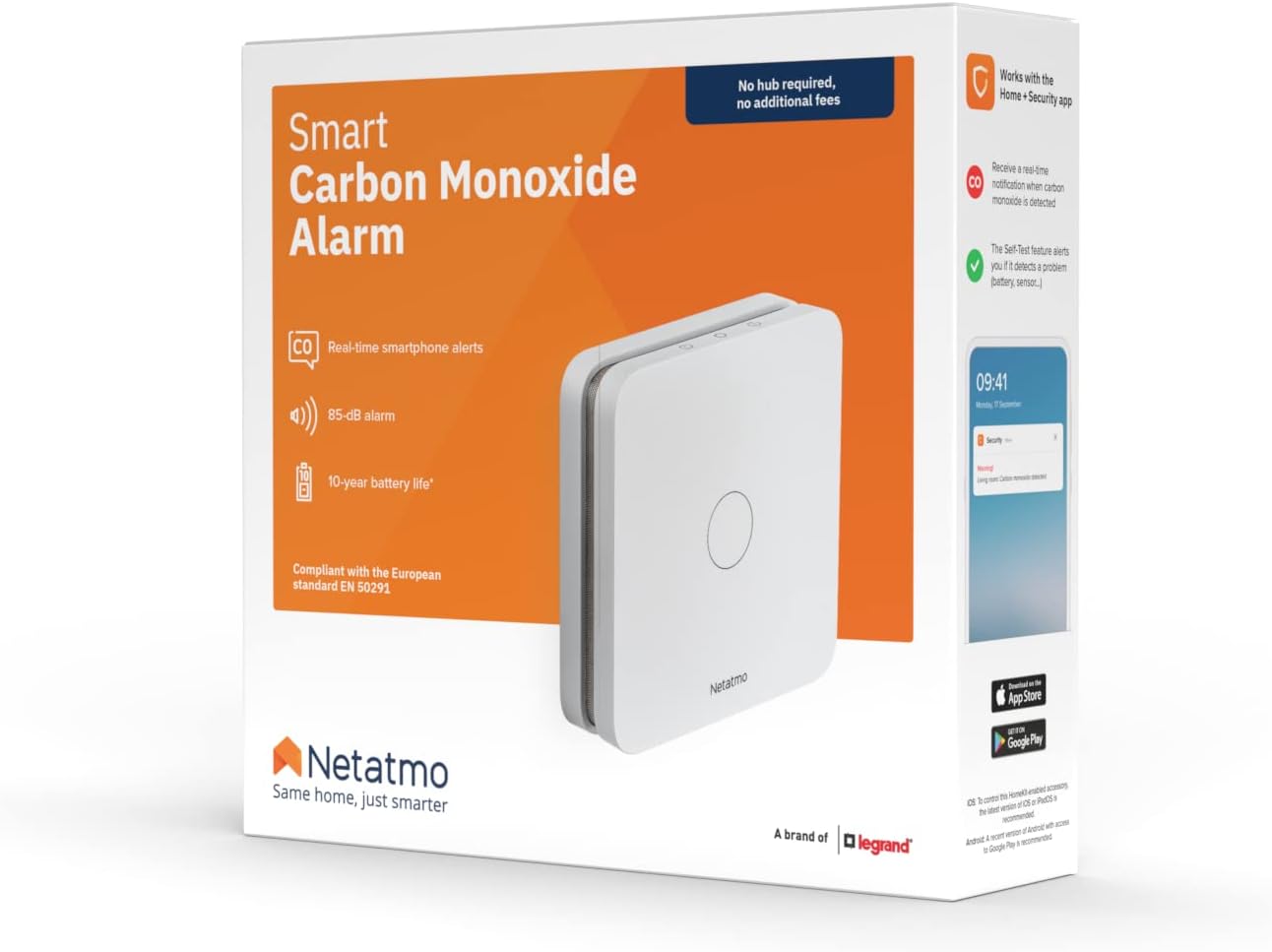 Netatmo – Intelligenter Kohlenmonoxidmelder, WLAN, 10-Jahres-Batterie, 85-dB-Alarm, Selbsttestfunktion, kein Smart-Home-System erforderlich, Zertifizierungen EN 50291 und NF, NCO-DE – Bild 4