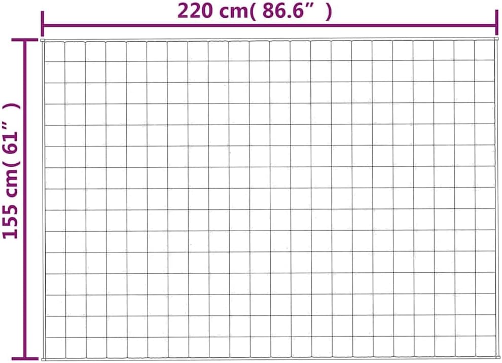 vidaXL Gewichtsdecke, Therapiedecke, Schwere Decke, Einschlafhilfe, Entspannungsdecke, Einschlafhilfe, Schwerkraftdecke, Blau, 155 x 220 cm, 7 kg Stoff – Bild 3