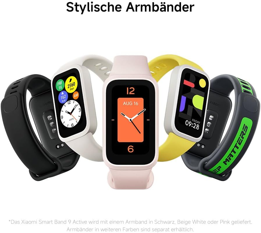 XIAOMI Smart Band 9 Active Black – 1,47 Zoll TFT, 450 Nits, 18 Tage Akku, 50 Sportmodi, SPO₂-Sensor, 5ATM wasserdicht – Bild 5