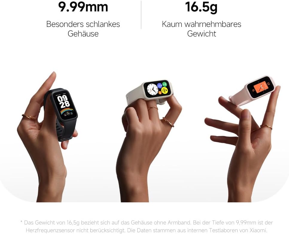 XIAOMI Smart Band 9 Active Black – 1,47 Zoll TFT, 450 Nits, 18 Tage Akku, 50 Sportmodi, SPO₂-Sensor, 5ATM wasserdicht – Bild 3