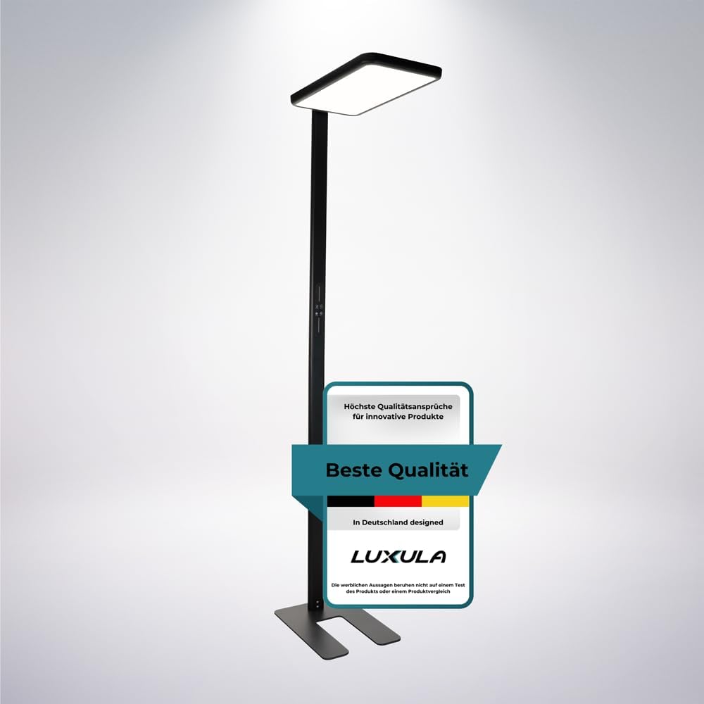 LUXULA LED-Büro-Stehleuchte, dimmbar, CRI>98 Vollspektrum, UGR