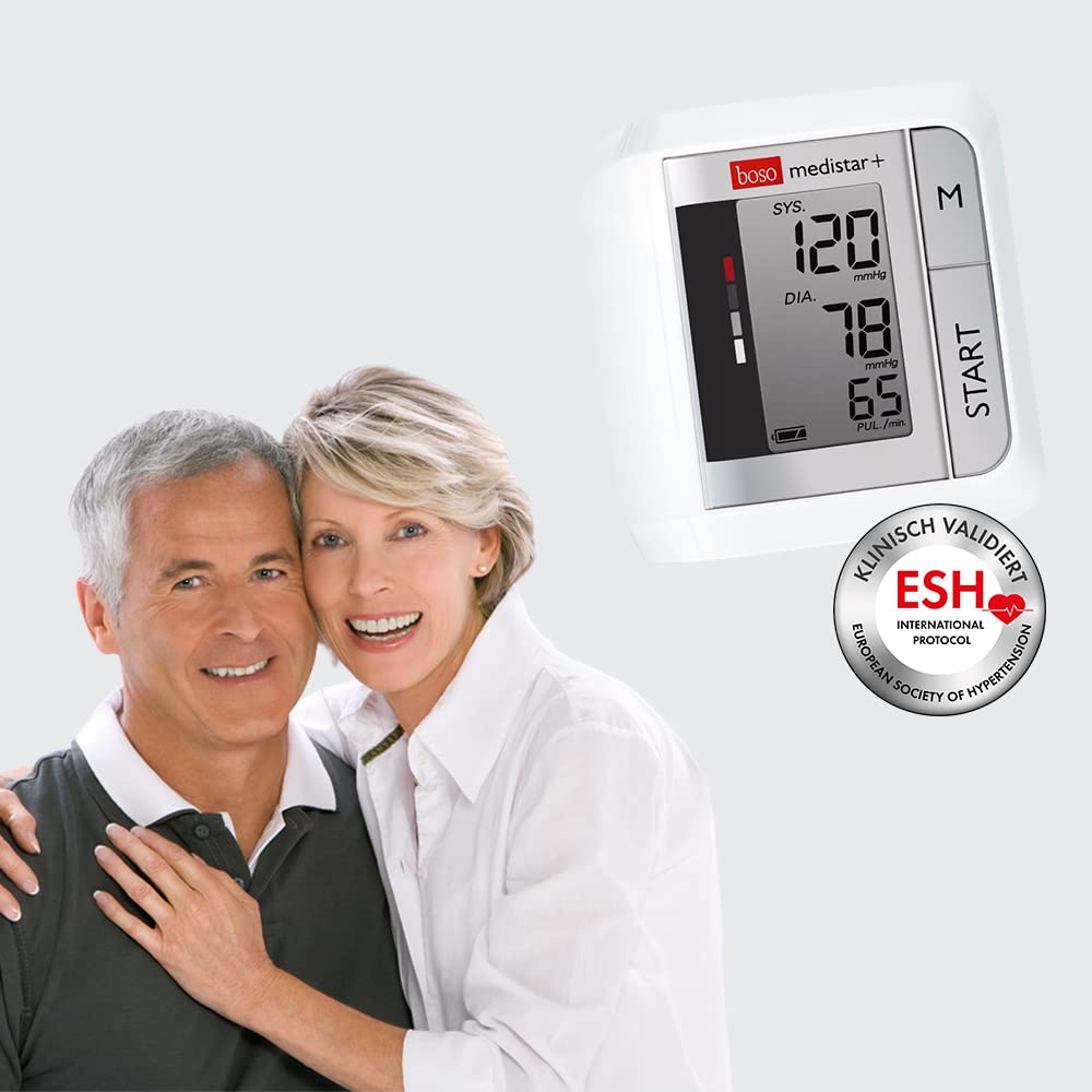 Boso Medistar+ Blutdruckmessgerät-Manschette mit Speicher für 90 Messungen, extragroßem Display und Arrhythmie-Erkennung – inkl. Handgelenksmanschette, 13,5–21,5 cm – Bild 11