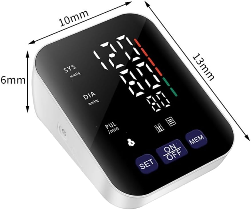 Blutdruckmessgerät Oberarm V8 Ultra, Blutdruckmessgerät Automatisches Oberarm-Blutdruckmessgerät mit Manschette, LED-Anzeige, kompakt und tragbar, für den Heimgebrauch und auf Reisen – Bild 3