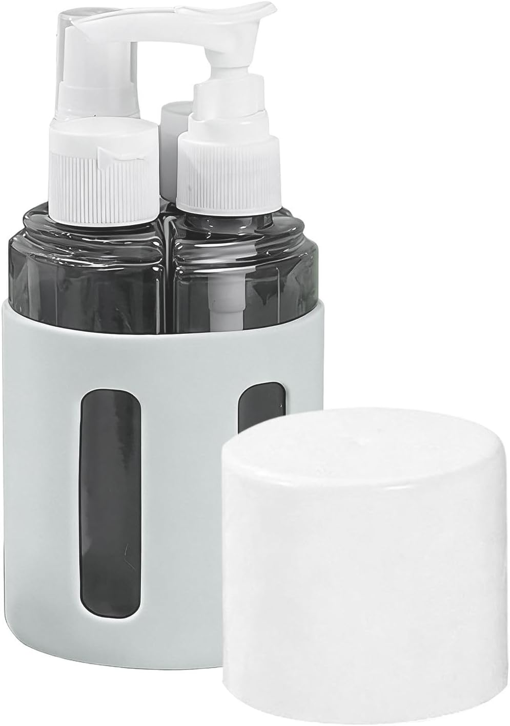Flaschen für Toilettenartikel, 4-in-1, tragbar, wiederaufladbar, mit Zerstäuber, nachfüllbare Flaschen für persönliche Hygieneprodukte, für Camping, Outdoor, Reisen, Urlaub, Ho – Bild 8