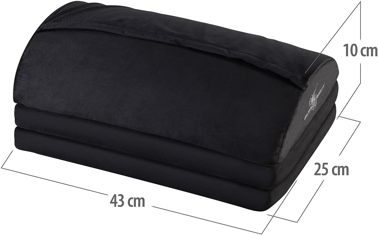 Schreibtisch-Fußwärmer: Ergonomische Schreibtisch-Fußstütze mit Fußtasche und 3 Höhen (Fußstütze, Fußhocker, Stuhl) – Bild 5