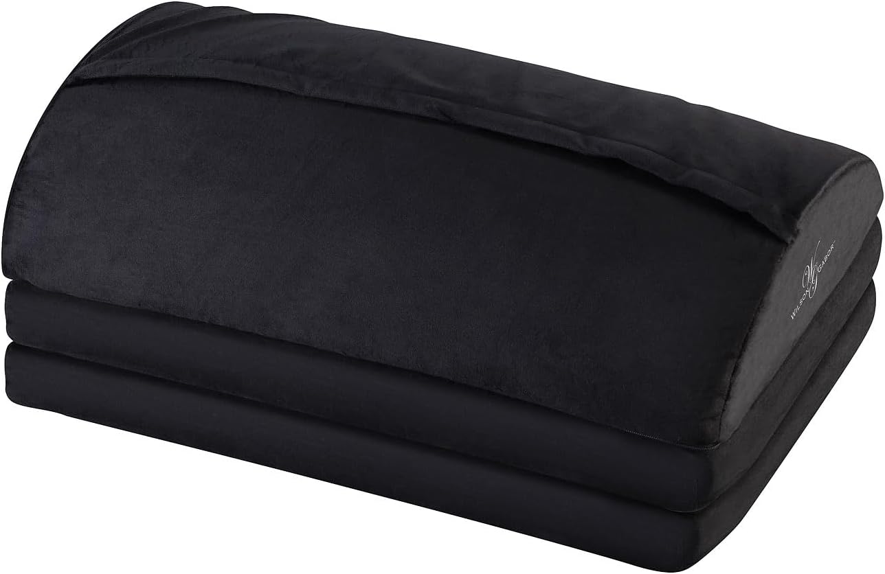 Schreibtisch-Fußwärmer: Ergonomische Schreibtisch-Fußstütze mit Fußtasche und 3 Höhen (Fußstütze, Fußhocker, Stuhl)
