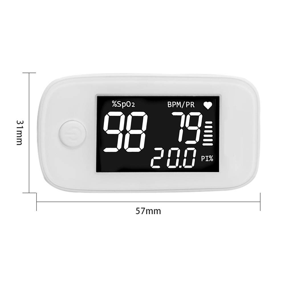 Maclean PR-870 Pulsoximeter Fingerpulsoximeter mit 1,5-Zoll-HD-LED-Display Sauerstoffsättigungsmessgerät SpO2 – Bild 7