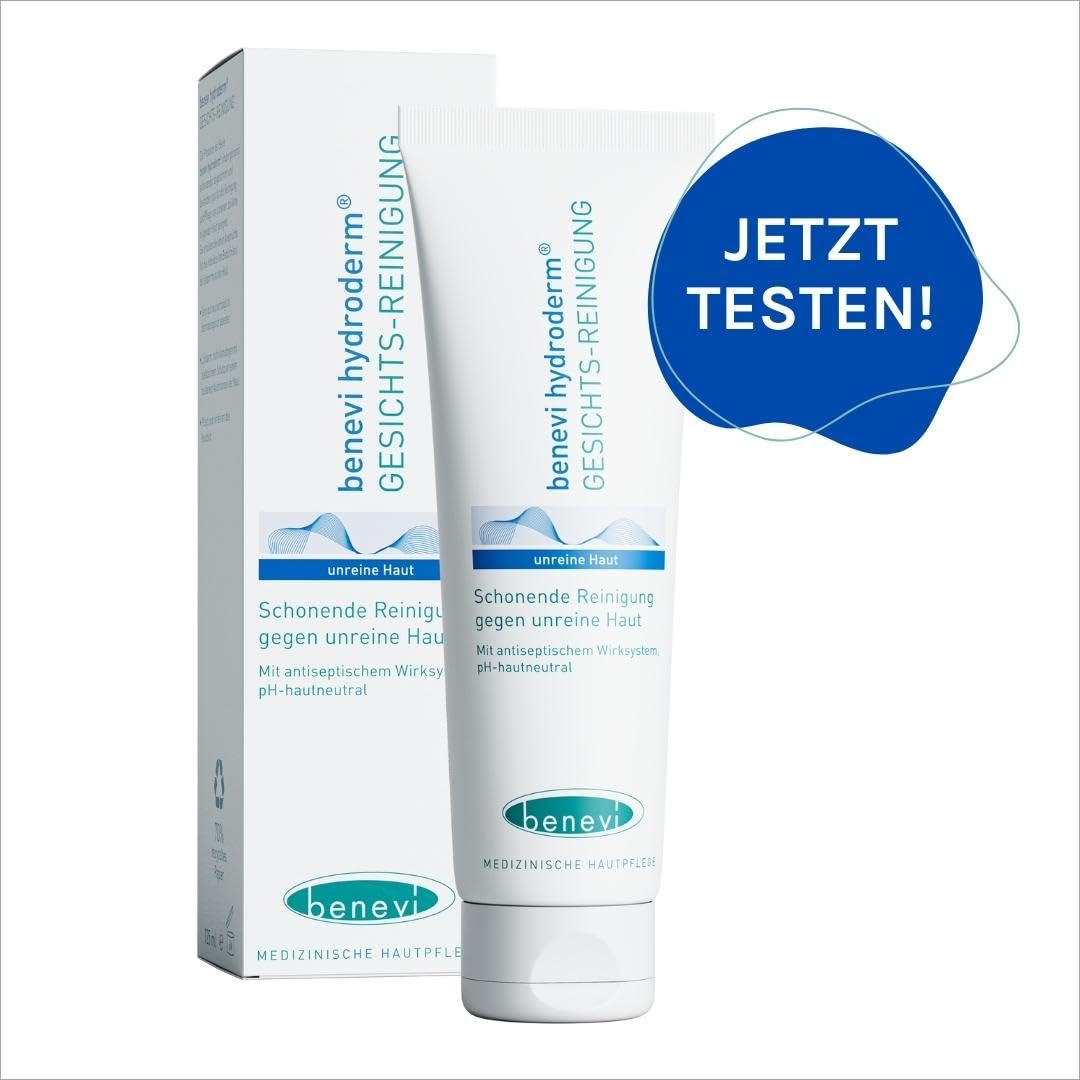 benevi hydroderm Gesichtsreiniger 125 ml für unreine und zu Akne neigende Haut, auch begleitend zur Aknetherapie, reinigt sanft und beseitigt gleichzeitig effektiv störenden Fettglanz – Bild 6