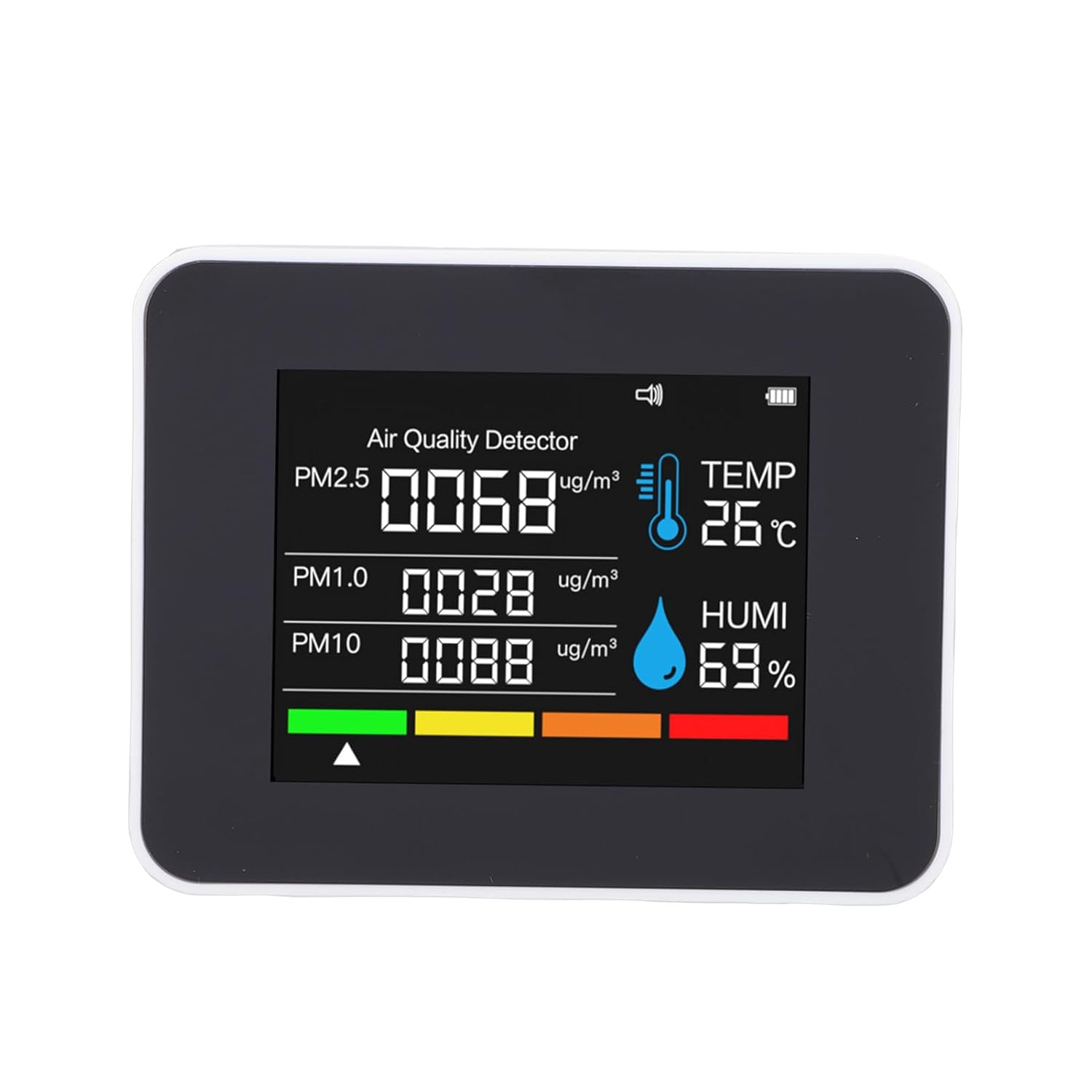 Sxhlseller 8-in-1-Luftqualitätsmonitor für Zuhause, Erkennt CO2 HCHO TVOC PM2,5 PM10, Schimmeltest-Kit mit Temperatur-Feuchtigkeitssensor, Farbbildschirm und Echtzeitdaten (#2) – Bild 4