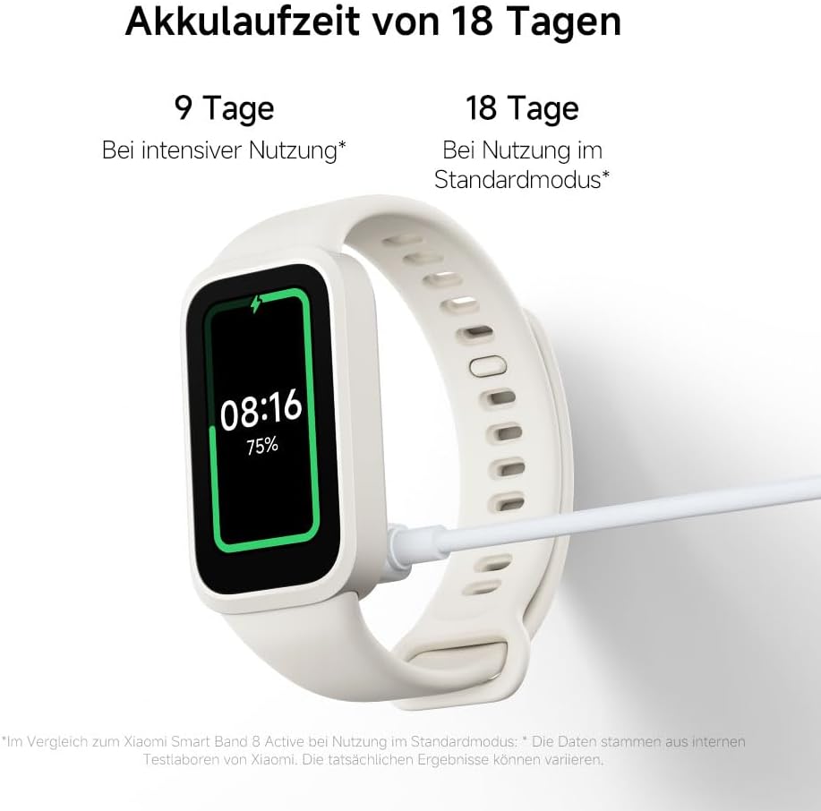 XIAOMI Smart Band 9 Active Black – 1,47 Zoll TFT, 450 Nits, 18 Tage Akku, 50 Sportmodi, SPO₂-Sensor, 5ATM wasserdicht – Bild 10