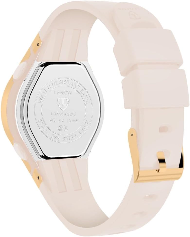 Timever Damenuhr mit Silikonarmband, Digitaluhr mit Alarm, Stoppuhr, Datum, Licht, Sportuhr mit 3ATM Wasserdicht – Bild 2