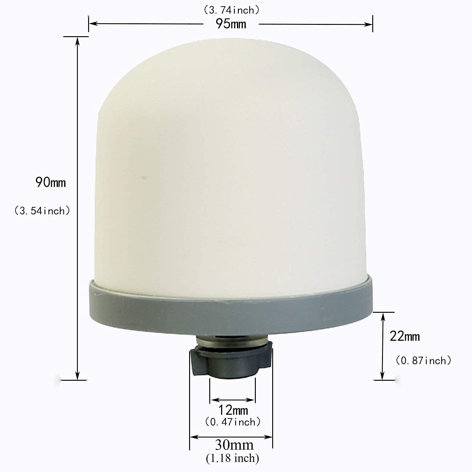 HUINING Keramikkuppel-Wasserfilter, Ersatzfilter für Wasservorfiltereinheit, Filtermedien-Ersatz 0,15 bis 0,5 Mikron für Haushalts-Wassereimer, Filtersystem, Wasserkrug (4 Stück) – Bild 2