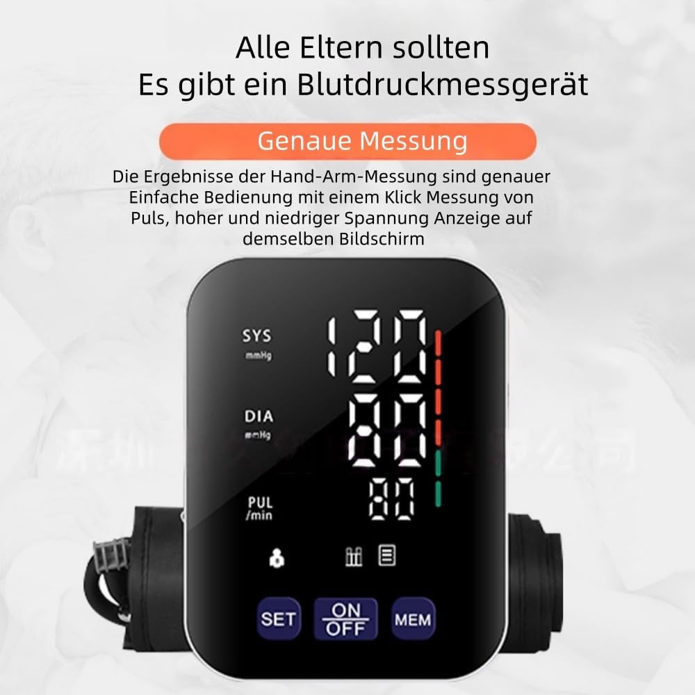 Blutdruckmessgerät V8 Ultra, automatisches Oberarm-Blutdruckmessgerät mit Manschette, LED-Anzeige, kompakt und tragbar für den Heimgebrauch und auf Reisen – Bild 5