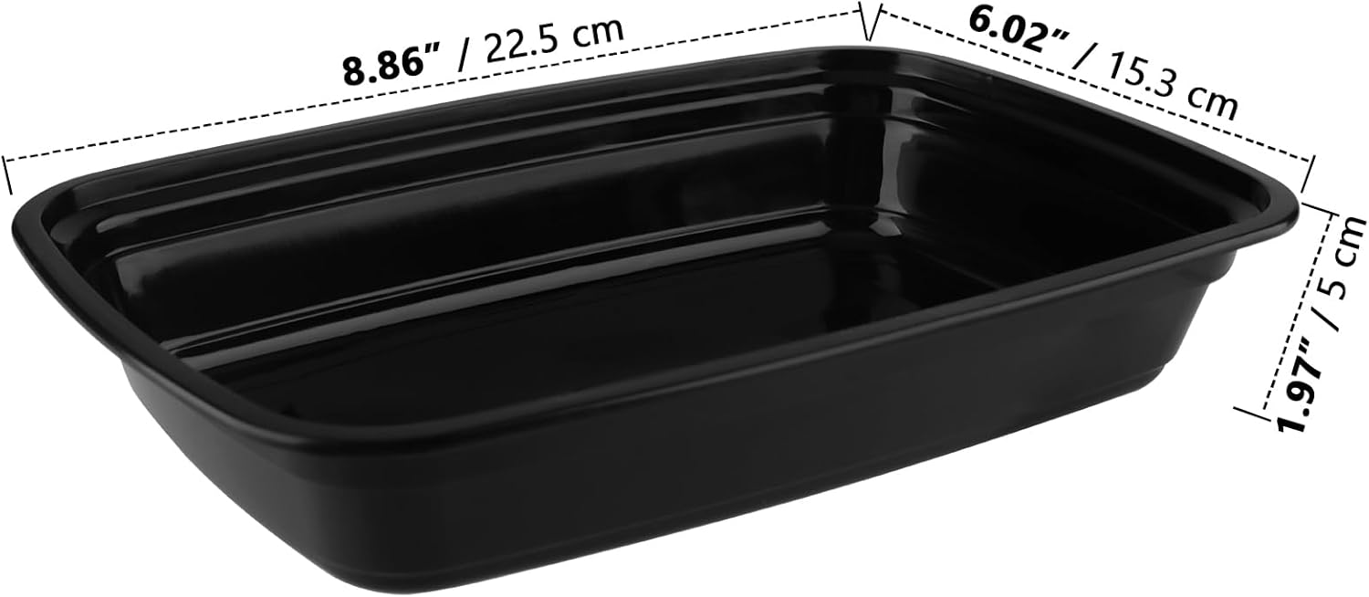 ZOENHOU 50 Stück Meal Prep Boxen, 750 ml Meal Prep Container aus Kunststoff mit Deckel, 1 Fach Meal Prep Container, zum Mitnehmen, Snacks, Obst, mikrowellengeeignet, Kühlschrank – Bild 2