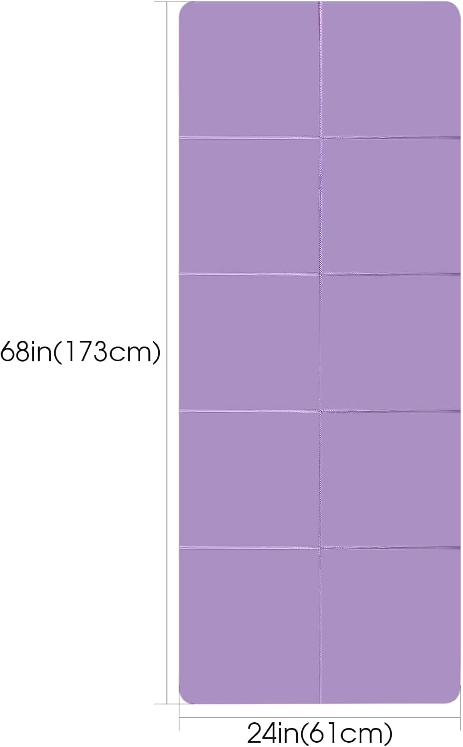 Faltbare Reise-Yogamatte, 6 mm, rutschfeste, leichte EVA-Übungs-Pilates-Fußmatte für Yoga, Pilates, Heimtraining und Bodenübungen, 173 x 61 cm – Bild 3